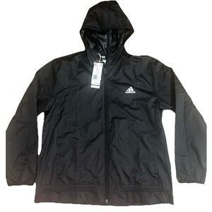 NWT ADIDAS Women's‎ Aeroready Black &White Windbreaker Running Jacket Size Large